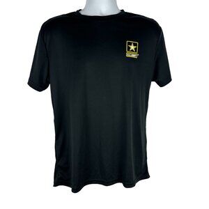 U.S. Army Black T-Shirt With Emblem Medium 100% Polyester